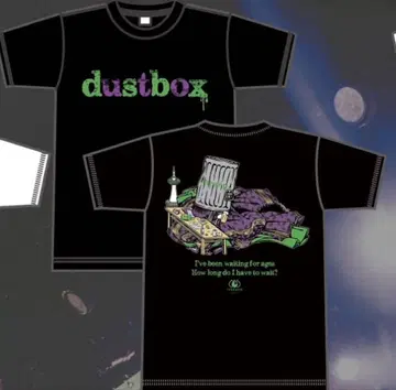 dustbox 교토 대작전 2025 한정판 T셔츠 블랙 XL 비닐 백