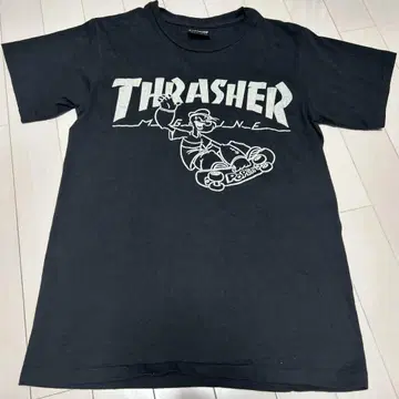 THRASHER 트레셔 뽀빠이 티셔츠 S 사이즈 블랙 싱글 스티치