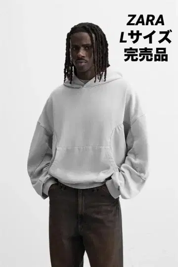 ZARA 자라 워시 가공 박스 핏 스웨트 셔츠 L 완판템