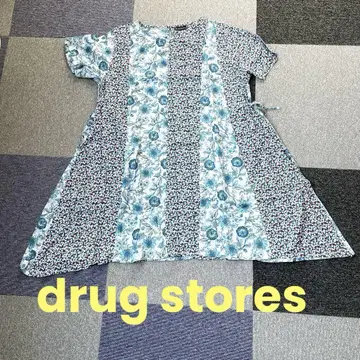 [ Free size ] drug store의 꽃무늬 반팔 튜닉