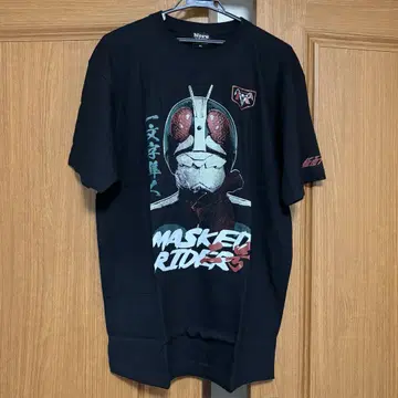 새상품 가면라이더 2호 라이더 페이스 T셔츠 블랙
