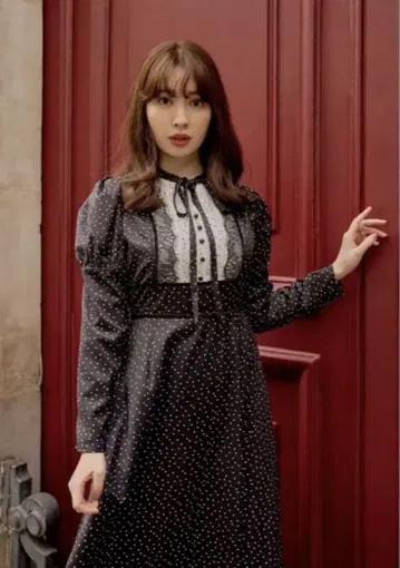 herlipto Orangerie Dot Long Dress