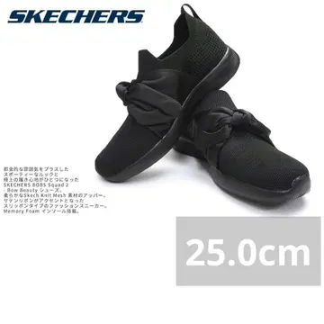 SKECHERS 슬립인스 밥스 스포트 스쿼드 카오스 블랙 25cm