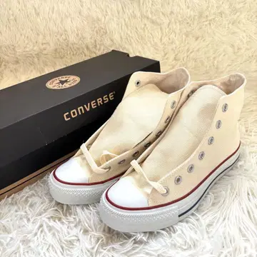 택 포함 컨버스 올스타 아이보리 하이컷 23.5cm