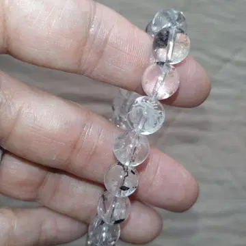 수정 원형 비즈 팔찌 히말라야 수정 클로라이트인 사신 청룡