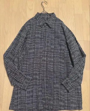 오카모토 상점 쪽 셔츠 구루메 가스리 긴팔
