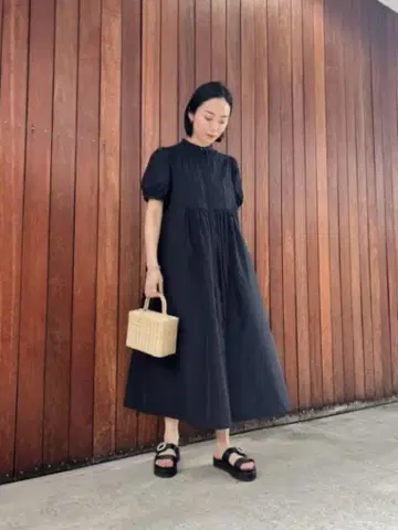 UNITED ARROWS 타프타 핀턱 원피스