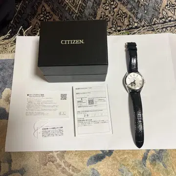 CITIZEN AUTOMATIC 시계 블랙 가죽