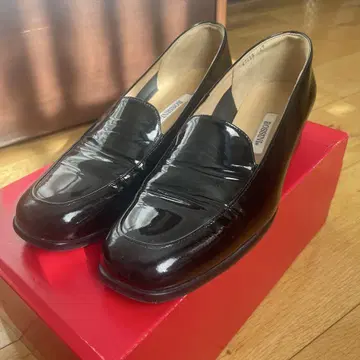 rossini 블랙 로퍼 24.5cm 힐 약 3cm