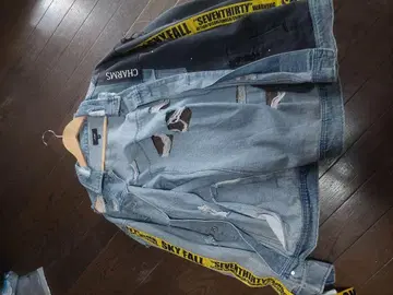 RE730 데미지 데님 자켓 M 사이즈