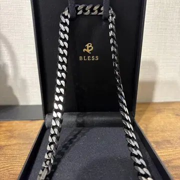 BLESS 실버 블랙 체인 목걸이