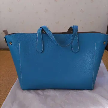 바르코스 파랑 가죽 토트백