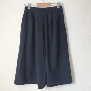 가우초 팬츠 큐롯 빅 네이비 밴딩 무지 얇은 소재