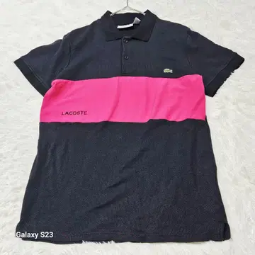 No.472 새상품급 라코스테 [M] 피케 셔츠 보더 반팔