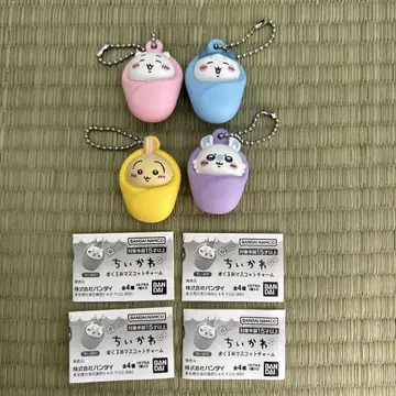 치이카와 (먼작귀) 아기 싸개 마스코트 참 전4종 컴프 세트