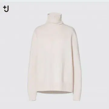 UNIQLO +J 미들 게이지 캐시미어 블렌드 터틀넥 스웨터 M