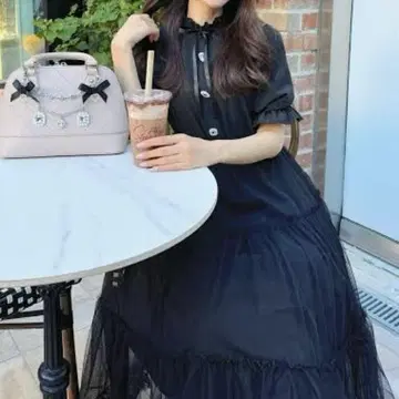 마시로 앨리스 시마무라 롱 원피스 튤 레이스 M