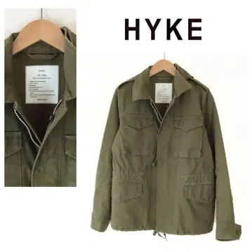하이크 HYKE 밀리터리 자켓 카키 사파리 코튼 긴팔