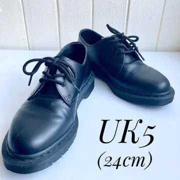 닥터마틴 3홀 로퍼 블랙 UK5 14345