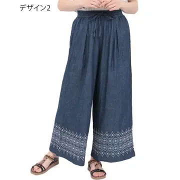 새상품 티티카카 자수 데님 팬츠 자수