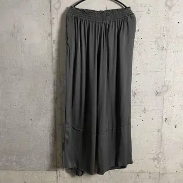 새상품급 에부르 와이드 팬츠 드레이프감 허리밴딩 그레이 ebure