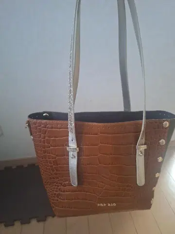 Popbag 천연 가죽 숄더백