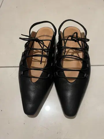 블랙 플랫 슈즈 22cm