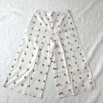 P30 새상품 도트 더스티 핑크 핸드 블록 프린트 속바지 XL