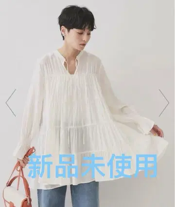 OPAQUE.CLIP 티어드 튜닉 블라우스 [세탁기 사용 가능]