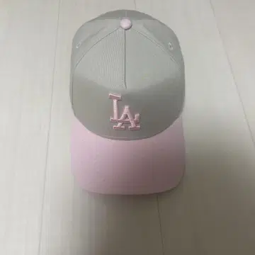 New Era LA 로고 캡 그레이/핑크