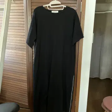 zucca 블랙 티셔츠 롱 원피스 반팔