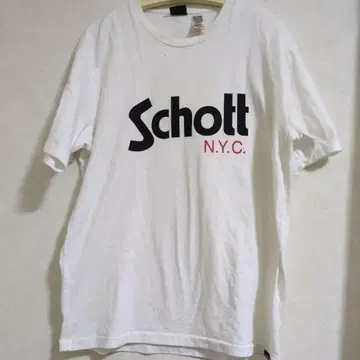 Schott N.Y.C. 화이트 티셔츠 L 사이즈