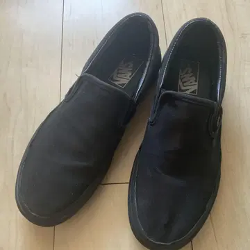VANS 블랙 슬립온 25cm 블랙 여성용