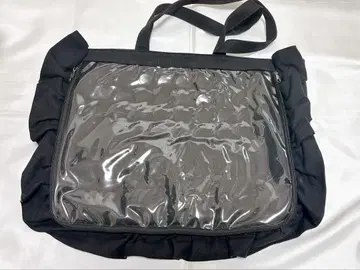 자카마트 이타백 블랙 A3 프릴 토트백