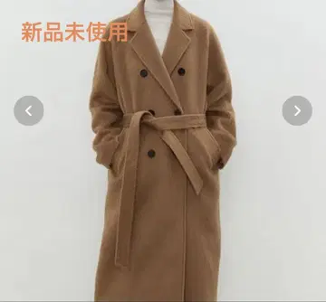 새상품 택 포함 츄크라 카멜 롱코트