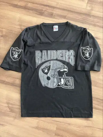 RAIDERS 레이더스 티셔츠 게임 셔츠 90s