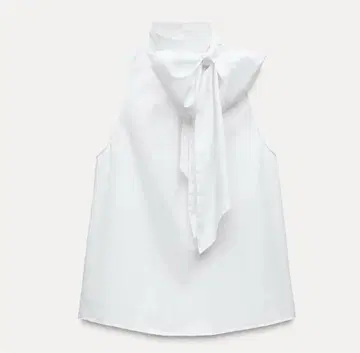 ZARA 리본 포함 홀터넥 상의 블라우스