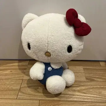 새상품급 HELLO KITTY 봉제 인형 빨간 리본 포함