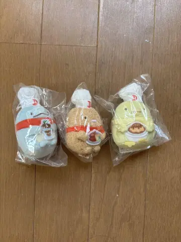봉제 인형 3개 세트, 컬러풀