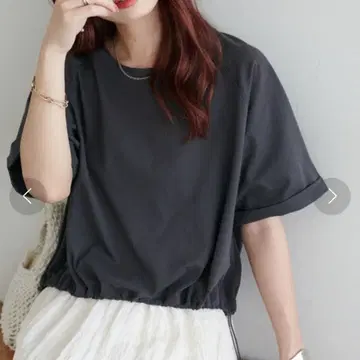[ Discoat ] 밑단 드로스트 풀오버