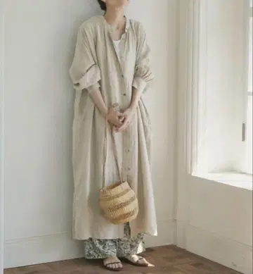 어반 리서치 도어즈 린넨 개더 원피스 M