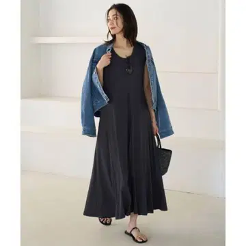 UNFILO 접촉 냉감/UV 케어 드라이 터치 플라이스 플레어 원피스