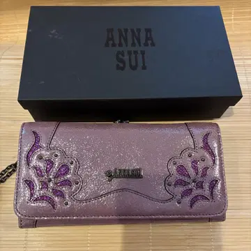 ANNA SUI 비쥬 장식 퍼플 장지갑