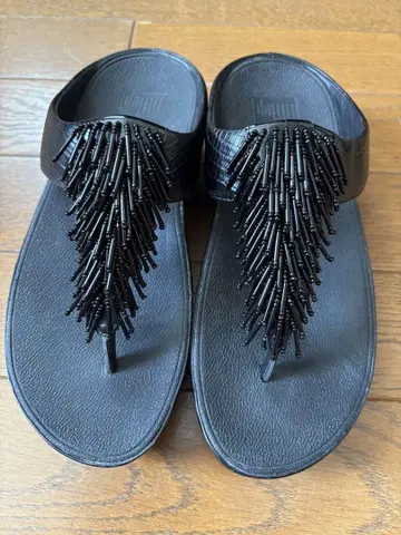 FitFlop 샌들 비즈 블랙 US5 여성용