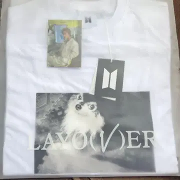 LAYO(V)ER 화이트 연탄 티셔츠