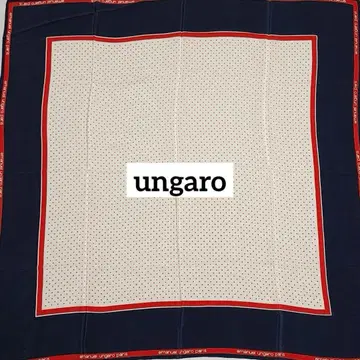 emanuel ungaro 스카프 도트 실크 네이비 레드