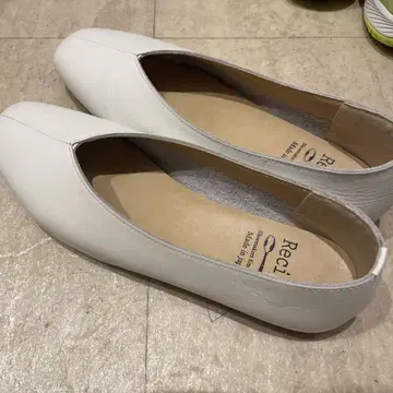 Recipe 여성용 플랫슈즈 화이트 23.5cm