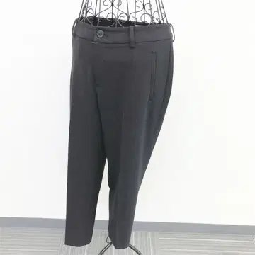 비쓰리 B3 테이퍼드 팬츠 M 스트레치 블랙 심플 무지