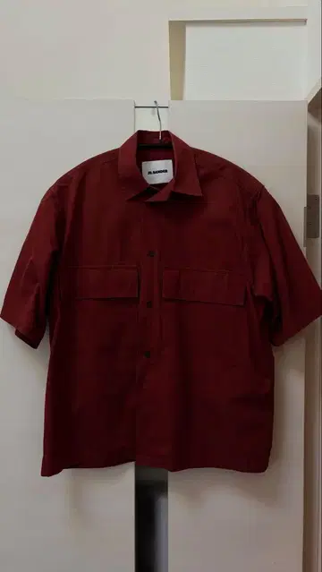 JIL SANDER 20SS 반팔 셔츠 버건디 38