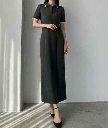 Louere 폴로 원피스 I 라인 XL 그레이